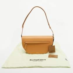 Burberry Warm Sand Leather Medium Olympia Shoulder Bag