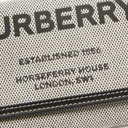 Burberry Black/White Canvas and Leather Halton Continental Wallet