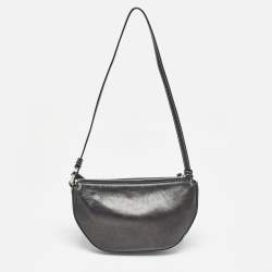 Burberry Black Leather Mini Double Olympia Bag