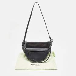 Burberry Black Leather Mini Double Olympia Bag