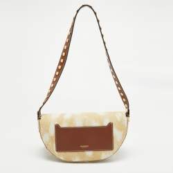 Burberry Beige Calf Hair Small Studded Olympia Shoulder Bag