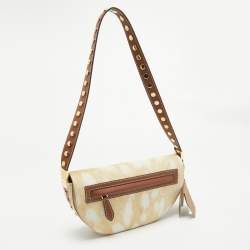 Burberry Beige Calf Hair Small Studded Olympia Shoulder Bag