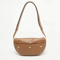 Burberry Brown Leather Small Olympia Shoulder Bag