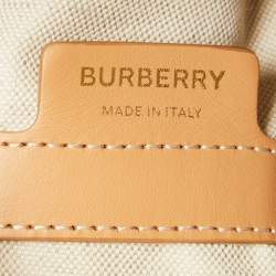 Burberry Beige Canvas and Leather XL Beach Tote