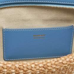 Burberry Natural/Blue Raffia Duncan Pouch 