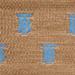Burberry Natural/Blue Raffia Duncan Pouch 