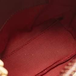 Burberry Dark Maroon Leather Mini Lola Bucket Bag