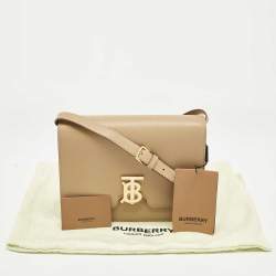 Burberry Archive Beige Leather Medium TB Shoulder Bag