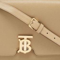 Burberry Archive Beige Leather Medium TB Shoulder Bag