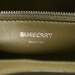 Burberry Green Camo Print Coated Canvas and Leather  Mini Pocket Bag