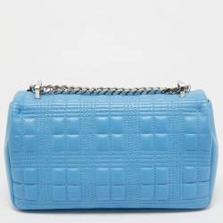 Burberry Sky Blue Quilted Leather Small Lola Chain Shoulder Bag