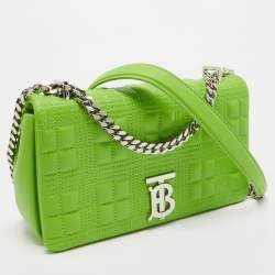 Burberry Green Quilted Leather Small Lola Chain Shoulder Bag