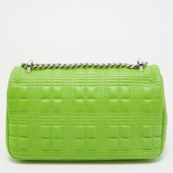 Burberry Green Quilted Leather Small Lola Chain Shoulder Bag