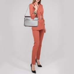 Pre Owned Burberry Burgundy/Red Leather Large Grace Shoulder Bag