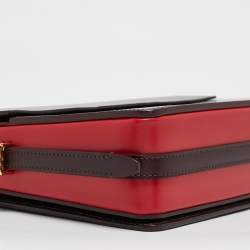 Pre Owned Burberry Burgundy/Red Leather Large Grace Shoulder Bag