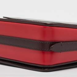 Pre Owned Burberry Burgundy/Red Leather Large Grace Shoulder Bag