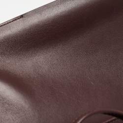 Pre Owned Burberry Burgundy/Red Leather Large Grace Shoulder Bag