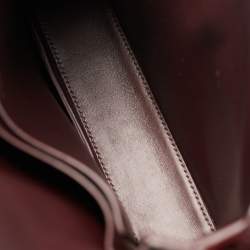 Pre Owned Burberry Burgundy/Red Leather Large Grace Shoulder Bag