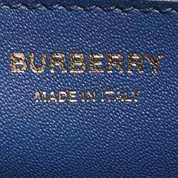 Burberry Blue Leather Mini Frances Tote