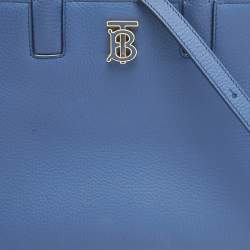 Burberry Blue Leather Mini Frances Tote
