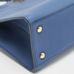 Burberry Blue Leather Mini Frances Tote