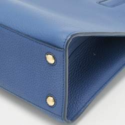 Burberry Blue Leather Mini Frances Tote