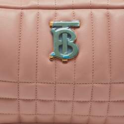 Burberry Pink Quilted Leather Small Lola Camera Bag