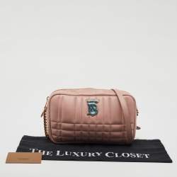 Burberry Pink Quilted Leather Small Lola Camera Bag