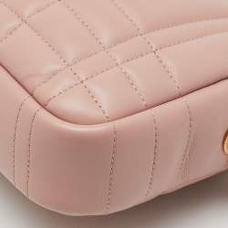 Burberry Pink Quilted Leather Small Lola Camera Bag
