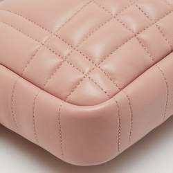 Burberry Pink Quilted Leather Small Lola Camera Bag