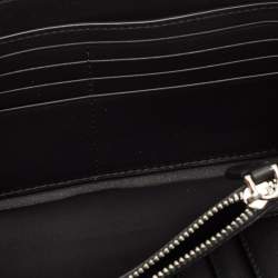 Burberry Navy Blue/Black London Check Coated Canvas Travel Continental Wallet