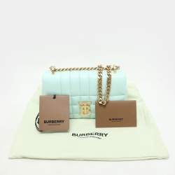 Burberry Mint Green Quilted Leather Mini Lola Chain Crossbody Bag