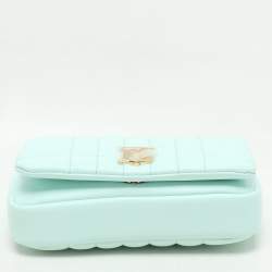 Burberry Mint Green Quilted Leather Mini Lola Chain Crossbody Bag