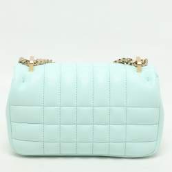 Burberry Mint Green Quilted Leather Mini Lola Chain Crossbody Bag