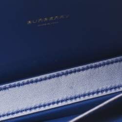 Pre Owned Burberry Blue Ombre Leather Olympia Clutch