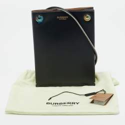 مملوكة مسبقًا حقيبة كروس بربري مبرشمة جلد أسود