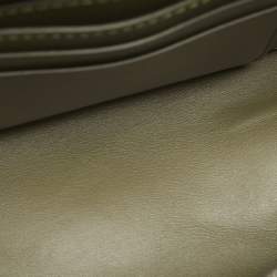 Pre Owned Burberry Green Camo Print Coated Canvas and Leather Hackberry Crossbody Bag