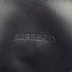 Pre Owned حقيبة كروس بربري للهاتف كانفاس أسود/أزرق بنمط مموه