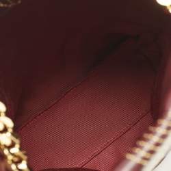 مملوكة مسبقًا Burberry Dark Maroon Quilted Leather Mini Lola Bucket Bag