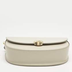 Pre Owned Burberry Beige Leather Claudinne Crossbody Bag