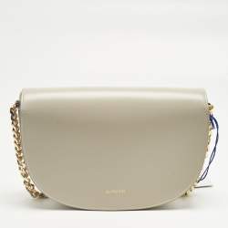 Pre Owned Burberry Beige Leather Claudinne Crossbody Bag