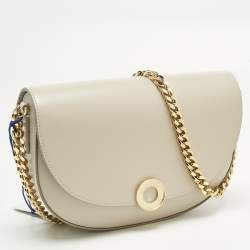 Pre Owned Burberry Beige Leather Claudinne Crossbody Bag
