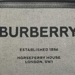 Pre Owned Burberry Grey/Black Canvas and Leather Callum Crossbody Bag