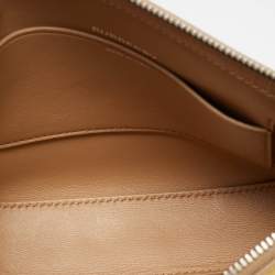 Pre Owned Burberry Gold Leather Mini Olympia Zip Chain Bag