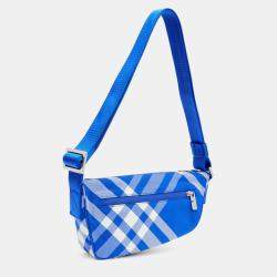 مملوكة مسبقًا Burberry Ml Shield Blue Leather Shoulder bag