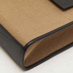 مملوكة مسبقًا Burberry Pocket Manzon Small Black/Beige Canvas and Leather Shopper Tote