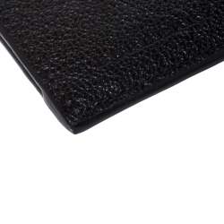 Pre Owned Burberry Black/White Leather Alwyn Zip Card Holder