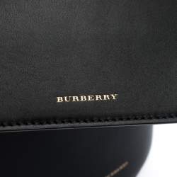 Pre Owned Burberry Black Leather Small Bucket Bag