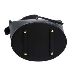Burberry Black Leather Large Bucket Bag