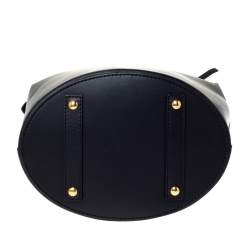 Pre Owned Burberry Black Leather Large Bucket Bag